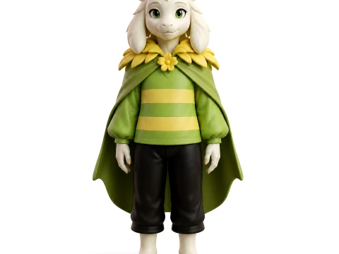Forma de flor de Asriel - estatueta de Undertale Modelo 3D