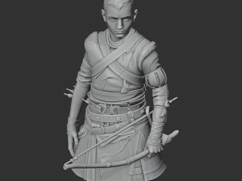 Atreus God of War Figurine 3D Model