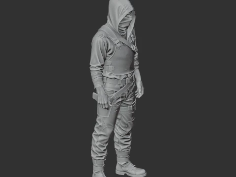 Bandit - Rust Figurine 3D Model