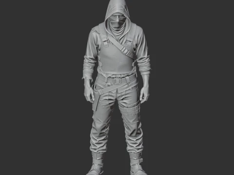 Bandit - Rust Figurine 3D Model