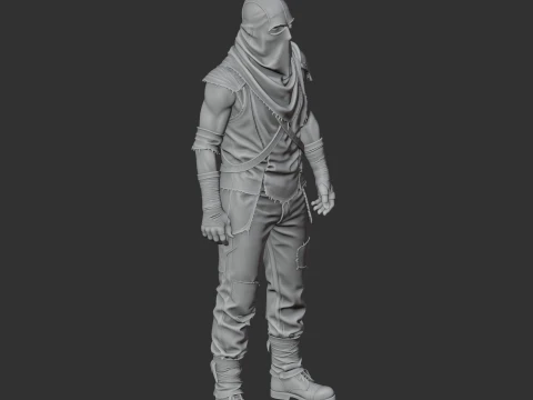 Bandit Camp - Rust Figurine 3D Model