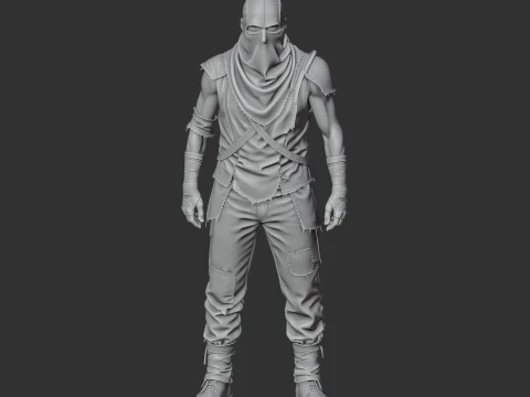 Bandit Camp - Rust Figurine 3D Model