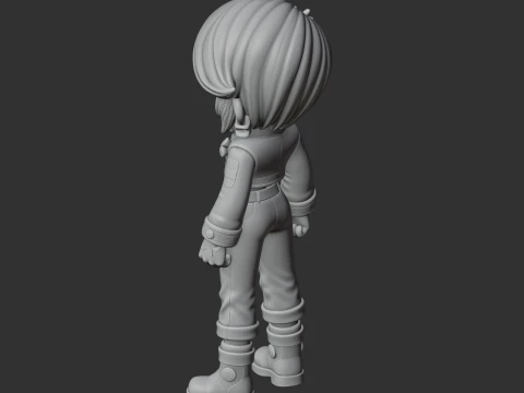 Bibi - Brawl Stars Figurine 3D Model