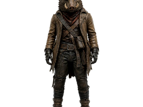 Boar - Rust Figurine 3D Модель