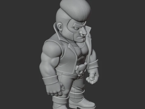 Bull - Brawl Stars Figurine 3D Model