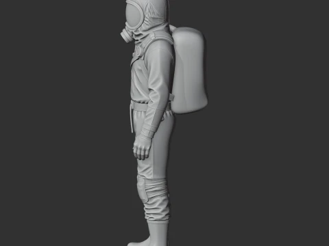 Cargo Scientist - Rust Figurine 3D Model