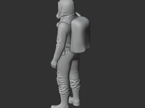 Cargo Scientist - Rust Figurine 3D Model