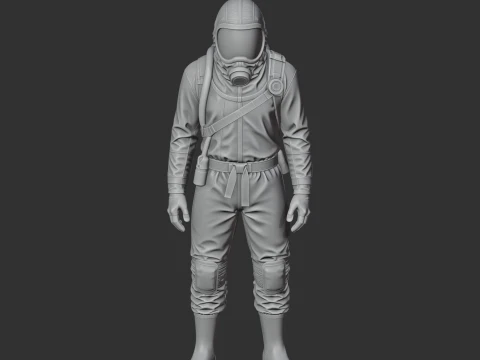 Cargo Scientist - Rust Figurine 3D Model