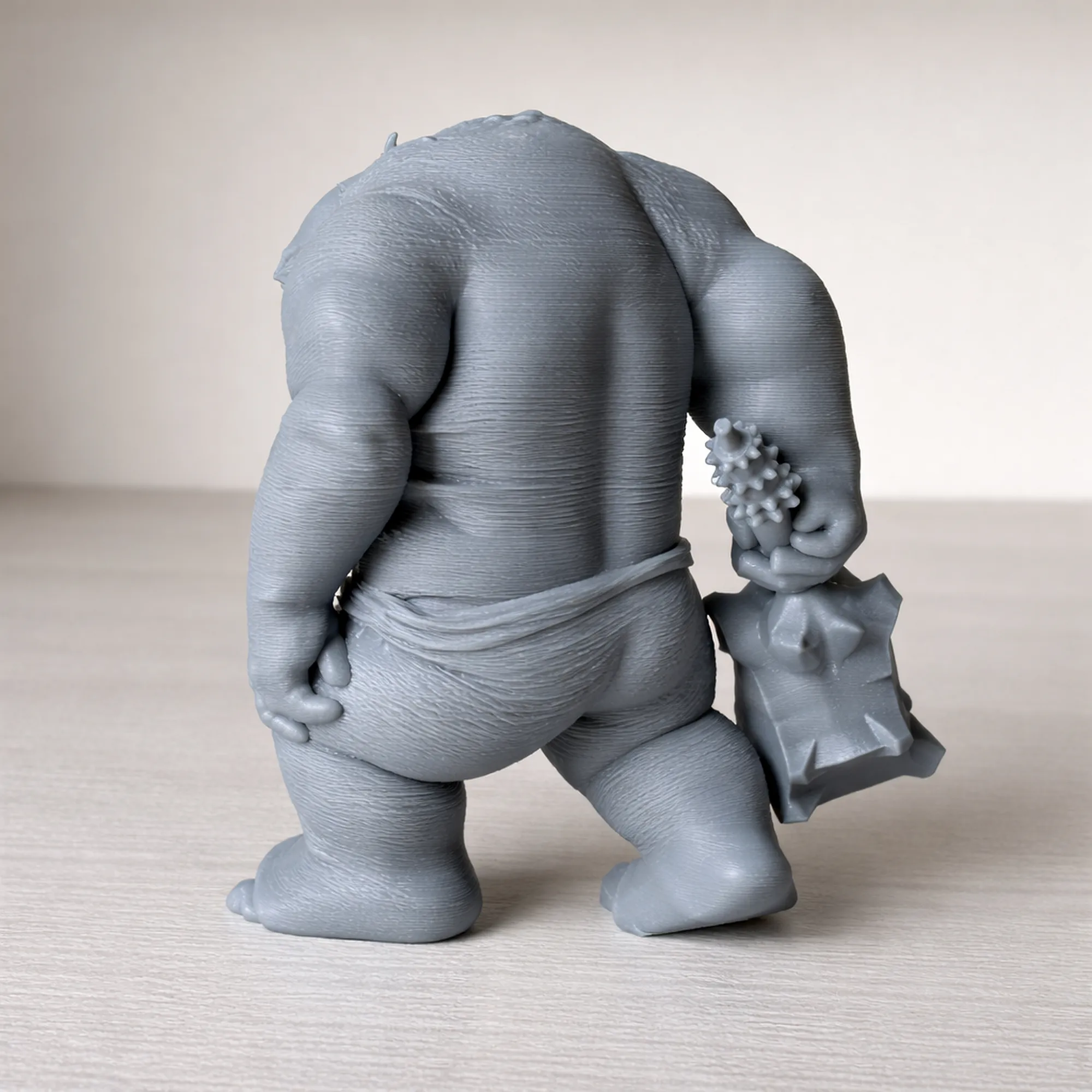 Cave Troll Lord of the Rings Figurine 3D Model .c4d .max .obj .3ds .fbx .stl .blend 