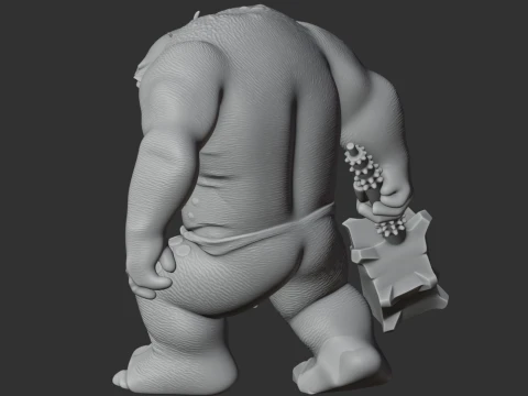 Cave Troll Lord of the Rings Figurine 3D Model