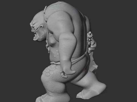Cave Troll Lord of the Rings Figurine 3D Model