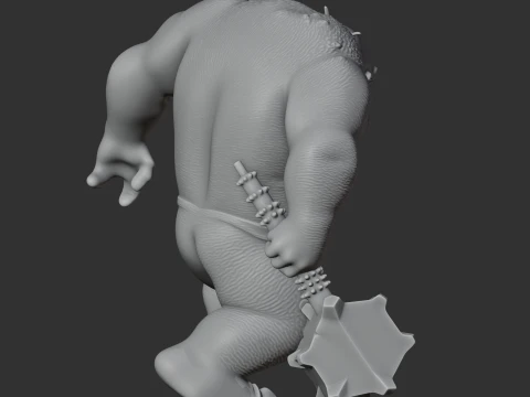 Cave Troll Lord of the Rings Figurine 3D Model