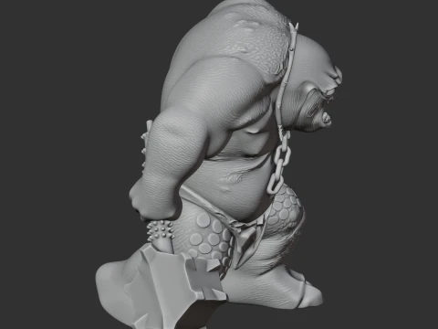 Cave Troll Lord of the Rings Figurine 3D Model
