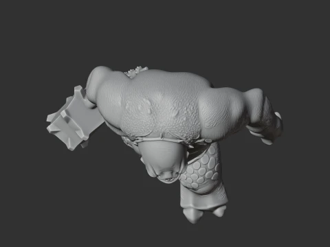 Cave Troll Lord of the Rings Figurine 3D Model