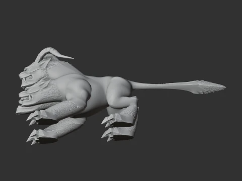 Cerberus God of War Figurine 3D Model