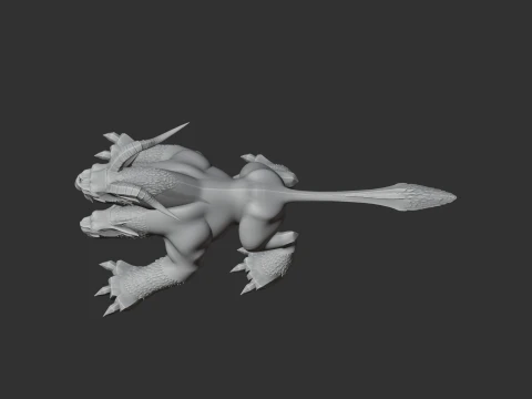 Cerberus God of War Figurine 3D Model