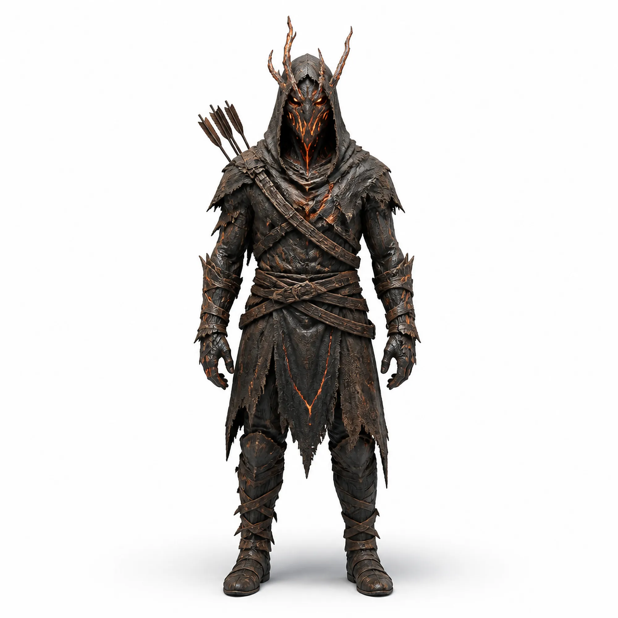 Charred Archer - Valheim Figurine 3D Model .c4d .max .obj .3ds .fbx .stl .blend