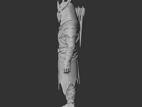 Charred Archer - Valheim Figurine 3D Model