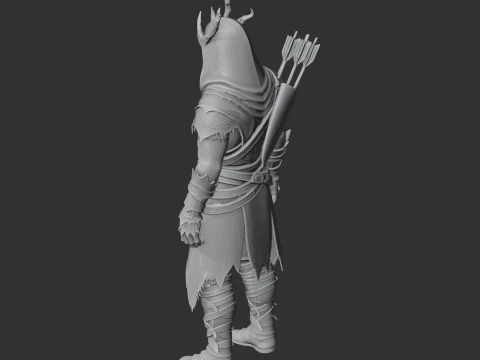 Charred Archer - Valheim Figurine 3D Model