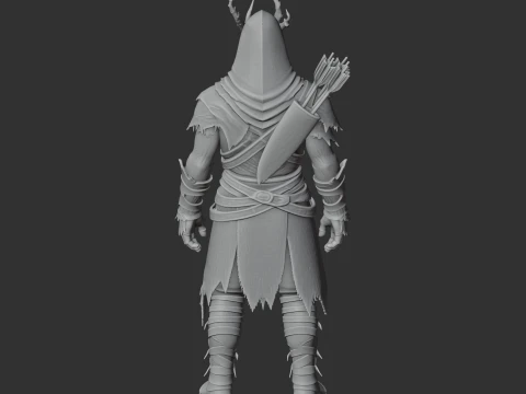 Charred Archer - Valheim Figurine 3D Model