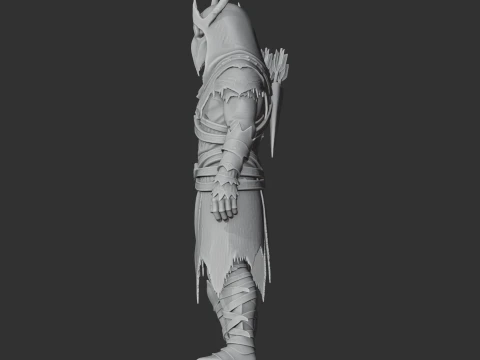 Charred Archer - Valheim Figurine 3D Model