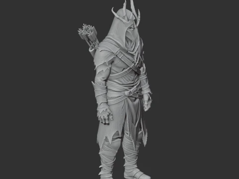 Charred Archer - Valheim Figurine 3D Model