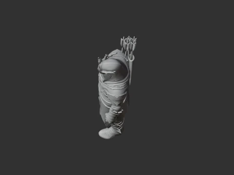 Charred Archer - Valheim Figurine 3D Model