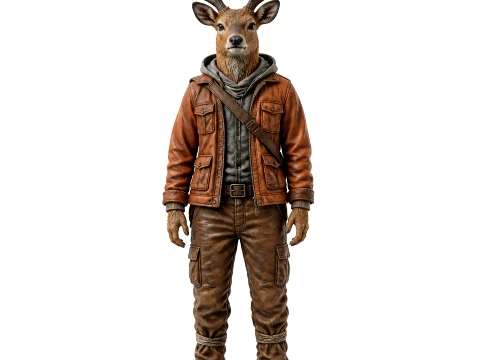 Deer - Rust Figurine 3D Model
