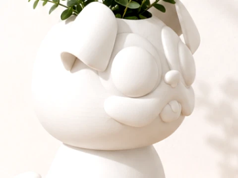 Maceta Decorativa Perrito Moderna 3D Print Model