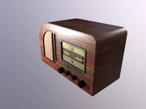 Vecchia radio d'epoca Modello 3D