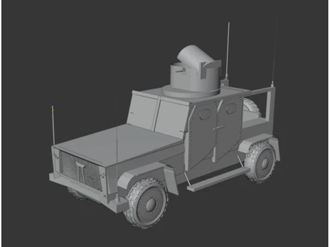 Oshkosh L-ATV Military MRAP Vehicle With Interior 3D Model