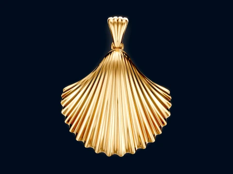 Sea Shell Pendant 3D Print Model