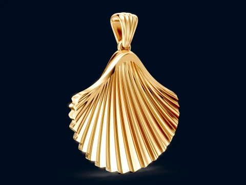 Sea Shell Pendant 3D Print Model