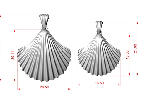 Sea Shell Pendant 3D Print Model