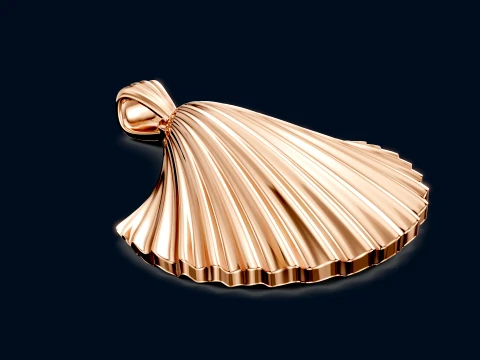 Sea Shell Pendant 3D Print Model