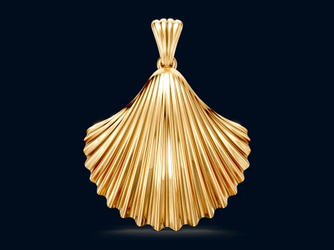 Sea Shell Pendant 3D Print Model
