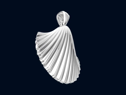 Sea Shell Pendant 3D Print Model
