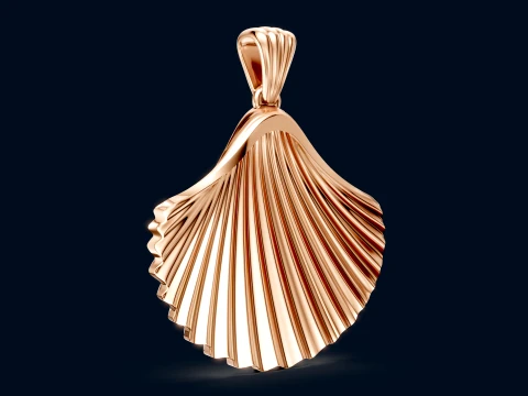 Sea Shell Pendant 3D Print Model