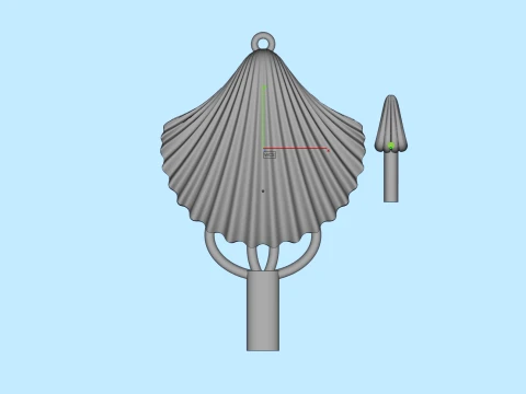 Sea Shell Pendant 3D Print Model