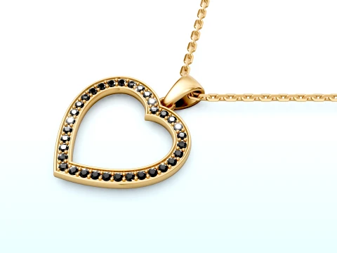 Heart Pendant Pre-set 3D Print Model