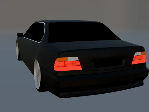BMV E38 720i 3D Model