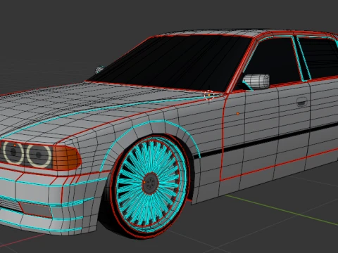 BMV E38 720i 3D Model