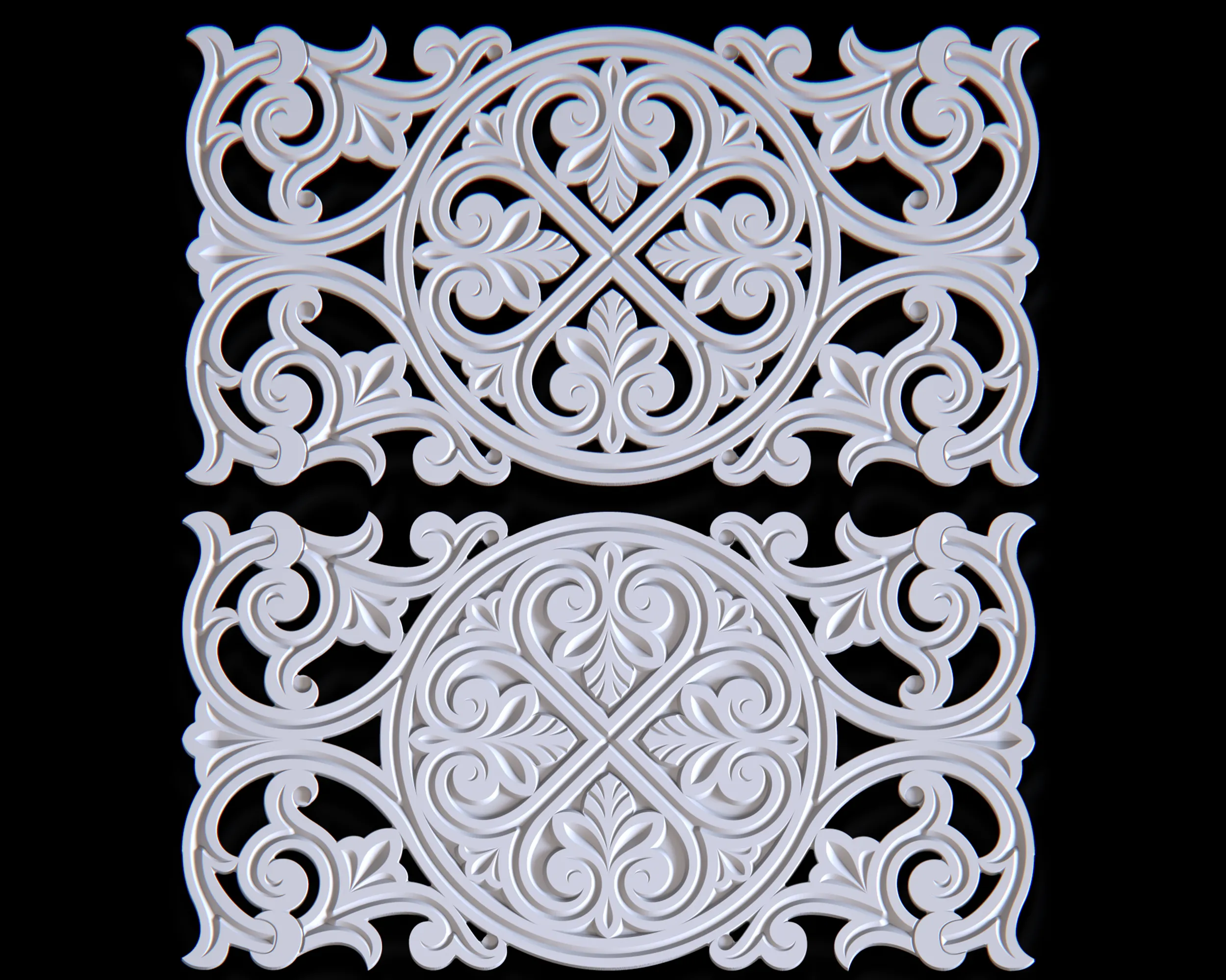 Slot-through carving pattern Vectors and toolpaths ArtCAM 2018 for CNC engraving 3D Model .c4d .max .obj .3ds .fbx .stl .blend 