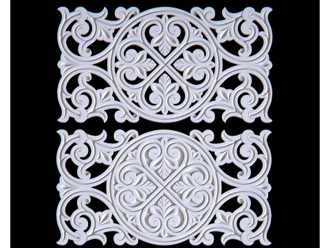 Slot-through carving pattern Vectors and toolpaths ArtCAM 2018 for CNC engraving Model 3D