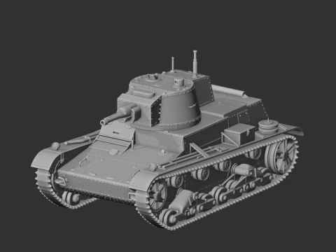7TP Polish tank 3D Model