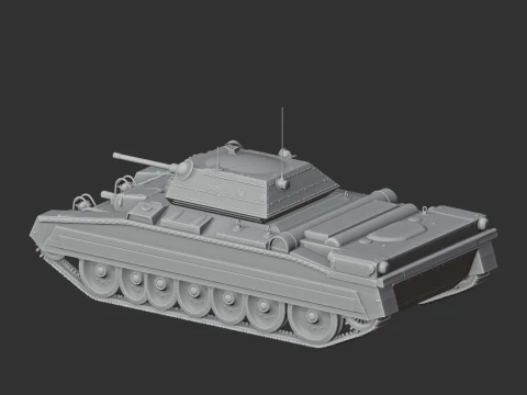 A15 Crusader tank 3D Model