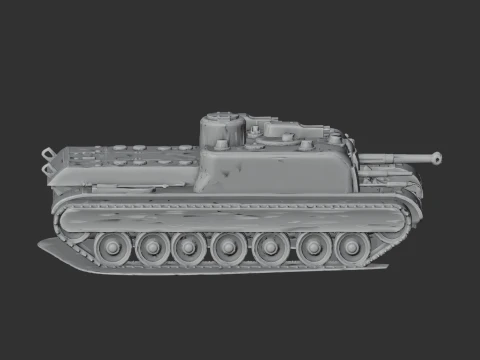 AT-8 tank 3D Model