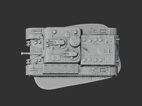 AT-8 tank 3D Model