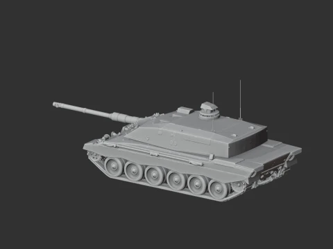 Challenger 3 tank 3D Model