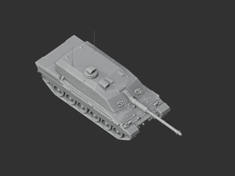 Challenger 3 tank 3D Model